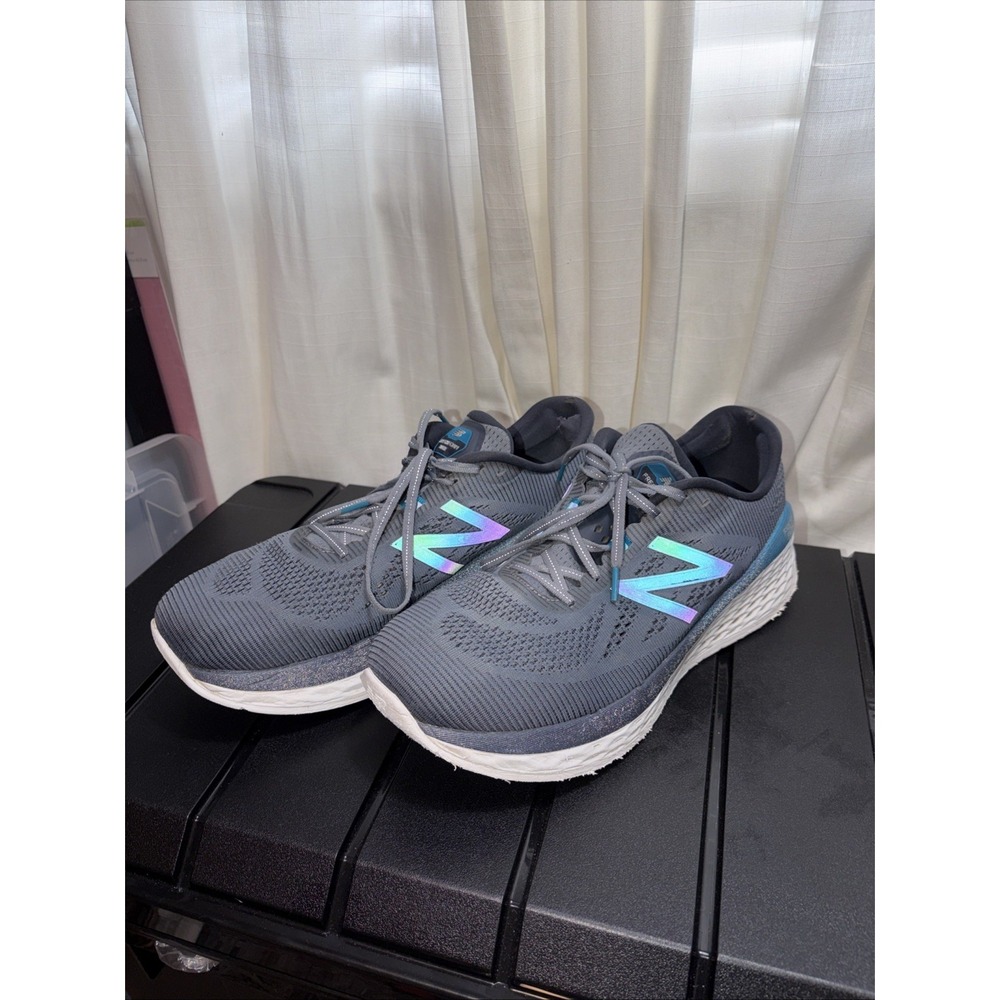New Balance Men's Fresh Foam More V1 Running Shoes Gray/Blue Size 12.5 Mens/ W14